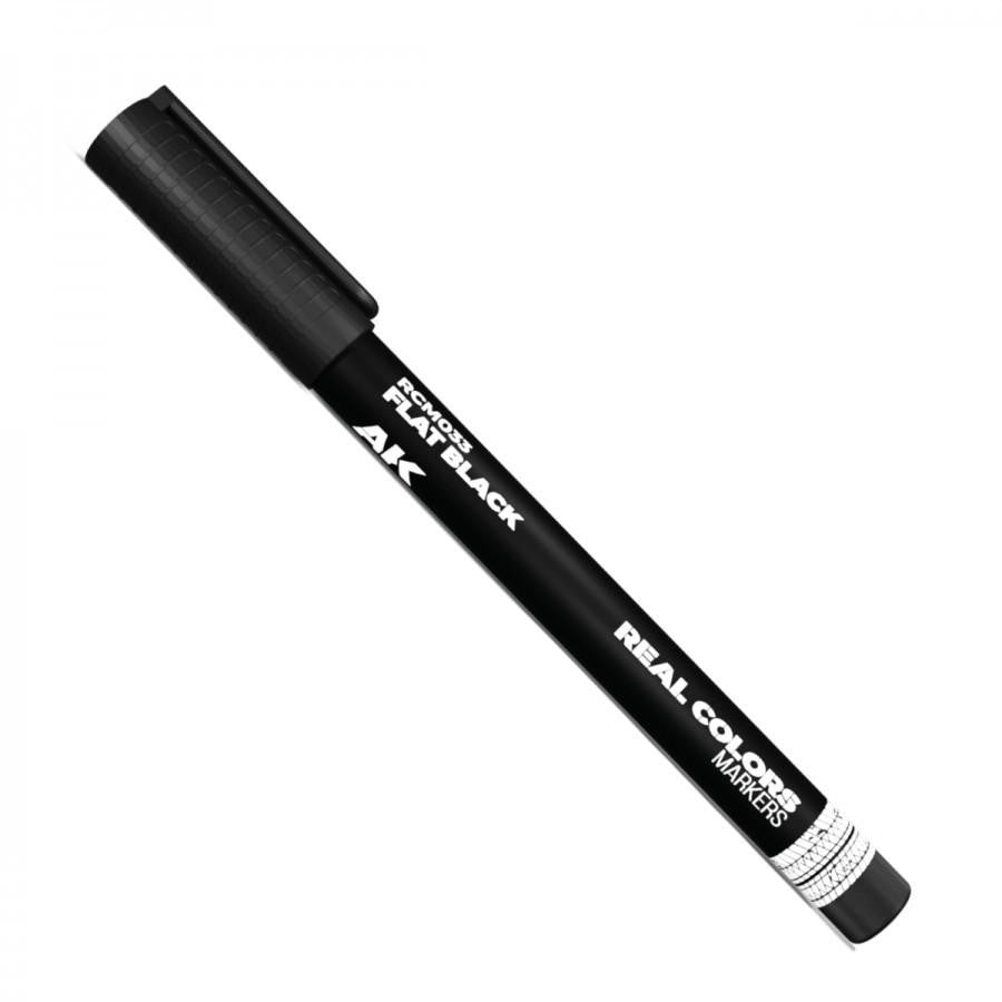 AK Interactive Real Colors Flat Black Marker (RCM033)
